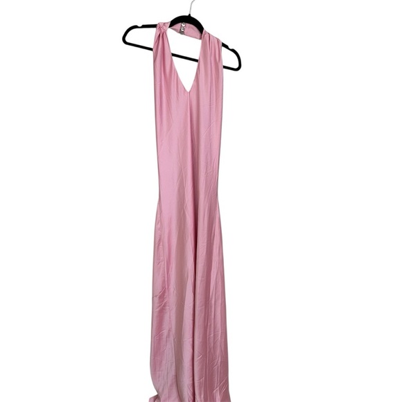 Show Me Your MuMu Dresses & Skirts - Show me your MuMu Women’s Pink Jasmine Halter V-Neck Maxi Dress Sz M NWOT